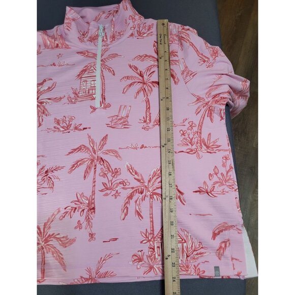 Talbots Women's XL UPF 50 Beach Villa Cosy Crush Half Zip Pullover Beach Travel - Picture 5 of 6